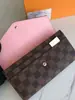 Comercio Exterior Más Vendido Bolso de Cuero para Identificación Bolsa de Almacenamiento de Seguros Billetera de Mano para Mujer Multitarjeta con Caja 60531