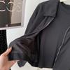 Guapa Distintiva Solapa Cremallera Chaqueta de Mujer Holgada Casual Sencilla Combina con Todo Primavera Estilo Americano Estilo Herramienta Chaqueta de Moda