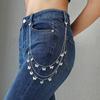 Jóias transfronteiriças Simples Metal Borboleta Pingente Multi-camada Corrente de Cintura Feminina Personalizado Termos Cowboy Acessórios Corrente Corrente de Cintura