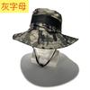 Chapéu camuflado atacado chapéu de sol de aba larga para exterior chapéu de sol respirável casual americano suprimentos de pesca chapéu de pesca