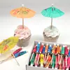 Flor de colores papel paraguas pequeño palo palo de fruta palo de cóctel suministros de bar plato de fruta decoración de bebida Al por mayor 144 piezas