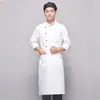 [Compra con Confianza] Delantal de Chef para Hombre de Media Longitud Delantal de Chef para Mujer Delantal de Trabajo de Cocina de Restaurante