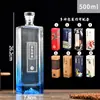 Uma garrafa de vinho branco de 500ml garrafa de vinho para remédio chinês garrafa de vinho 500ml garrafa vazia vidro branco cristal espessado impressão garrafa de vinho para fabricação própria