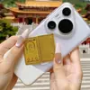 Pegatina para Teléfono Móvil de Oro Puro 999 con los Ocho Deidades Guardianas, Signos del Zodiaco Chinos Dorados, Año de Nacimiento, Pegatina para Teléfono Móvil con Amuleto del Buda del Nacimiento