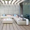 Sofá de Exterior Escandinavo Patio Jardín al Aire Libre Ocio Esquina Simple Aleación de Aluminio Combinación Muebles de Casa de Diseñador