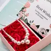 Accesorios de Principios de Primavera Nuevo Collar Dulce de Perlas de Imitación Plata Rota Cadena para Clavícula Diseño de Nicho Aleación Femenina de Gama Alta