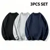 Sudadera con capucha de forro polar básica para hombre, versión de comercio exterior transfronterizo de Amazon, engrosada, cuello redondo, corte holgado, a prueba de frío