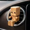 Figura de Madera Linda con Piernas que se Mueven para Ambientador de Coche, Decoración Creativa de Piernas que se Mueven para la Salida de Aire del Coche