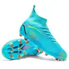 Zapatos de fútbol de caña alta para talla grande, transfronterizos, para el Mundial, para niños y niñas, con tacos y púas largas, para entrenamiento de adultos en césped artificial
