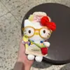 Auténtico Hellokitty Sanrio Sanrio Bolso Colgante Muñeco de Peluche Llavero Colgante para Mochila Escolar Muñeco