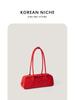 Otoño 2024 Nuevo Bolso de Mano Vintage de Gamuza Diseño de Nicho Versátil Lujo Ligero Texturizado Bolso Bandolera para Hombro Bolso Baguette