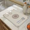 Estera de secado de diatomeas de estilo chino, absorbente, antideslizante, silenciosa, aislante térmico, impermeable, para cocina, tapete individual recortable