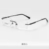 Gafas sin Montura para Hombre, Titanio Puro Ultraligero, Aptas para Caras Grandes, con Graduación, Luz Azul Antirreflejante, Fotocromáticas, Estilo de Negocios, Corrección de Astigmatismo
