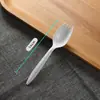 Cuchillo, Tenedor y Cuchara Biodegradables de Almidón de Maíz Desechables Tenedor Cuchara Cuchillo Comida Occidental Comercial para Llevar Vajilla para Frutas Postre