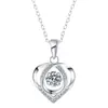 Popular Collar de Plata de Ley S925 Corazón Latiente Versátil Estilo Coreano Regalo Dinámico en Forma de Corazón para el Día de San Valentín