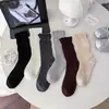 Calcetines de Encaje Vintage Rombo Hueco de Media Pantorrilla Youjiaxiu Estilo Miu Calcetines Caídos Versátiles de Algodón para Mujer