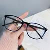 Gafas de lectura de moda de montura grande anti-luz azul a prueba de radiación gafas de uña de arroz de montura redonda para mujer rojo neto coreano ultraligero lote