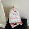 Mochila con Estampado de Dibujos Animados para Estudiantes Mujeres, Linda Mochila Escolar con Adorno de Encaje, Mochila Nueva Ligera de Alto Valor