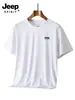 Jeep Spirit Jeep Deportes al Aire Libre Seda de Hielo Ropa de Secado Rápido Camiseta de Manga Corta de Verano para Hombre Correr Ejercicio Transpirable