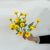 Flor de Manzanilla Artificial Margarita Tela de Seda Flores Falsas 7 Pétalos 21 Cabezas Crisantemo Silvestre Pequeño Decoración de Boda Adornos Flores al por Mayor
