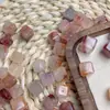 Flor de Encía Roja Natural Flor de Encía Amarilla Azúcar Cuadrado Pequeño de Cristal Hilo de Mano DIY Accesorios Pequeños Enlace de Producto Único