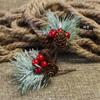 Pino Aguja Mini Árbol de Navidad Accesorios Caja de Regalo Decoración Flor Artificial Decoración Navideña Adornos Polvo de Nieve Copo de Nieve Aguja de Pino