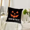 Almofada Popular de Halloween Temu Castelo de Caveira Estampado em Material de Linho Capa de Almofada Decorativa para Sofá de Halloween