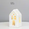 Candelabro de cerâmica nórdico casa pequena luz noturna LED Lanterna Decoração de Natal artesanato decoração comércio exterior Atacado