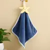 Toalla de mano para el hogar linda absorbente toalla de mano para colgar pequeña cuadrada toalla de cocina grande gruesa de forro polar de coral toalla de mano