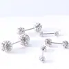 Arete de Hélice en Forma de U con Bolas Completamente Incrustadas de Diamantes para Hueso de la Oreja para Mujer, Moda de Alta Gama, Lujo Ligero, Diseño Espiral Simple, Transfronterizo Aliexpress