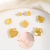 Acessórios Yiwu contas redondas brilho coração de pêssego pingente cortado multifacetado amor pingente joias material diy acessórios