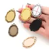 Acessórios para Joias DIY 30*20mm Diâmetro Interno Pedra do Tempo Oval Base de Liga Pingente Decorativo C69