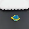 Broche Planeta Cósmico Foguete Ins Fivela de Metal Anti-Reflexo Pinos de Desenho Joias Esmalte com Gotejamento de Óleo Acessórios para Roupas