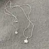 Collar de Plata de Ley S925 para Mujer, No se Desvanece, Cadena para Suéter de Verano y Primavera de Nicho Lujosa Ligera de Alta Gama, de Moda