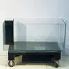 Aquário de Vidro Ultra-Branco Fixo Inteligente Vidro Preto Transbordamento de Ângulo Reto Filtro de Fundo Arowana Rancho Leão Tailandês Ranchu Sala de Estar Grande