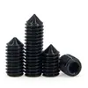 Acero Inoxidable 304 Zinc Negro Punta Ranura Cruz Tornillo de Máquina M2-M6 Extremo Cónico Tope Tornillo de Fijación Superior