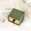 Venta al por mayor de fábrica Caja de cajón Verde Oro Caja para collar, aretes, anillo Joyería Caja de joyería Caja de regalo para joyería Caja de embalaje para joyería