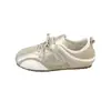 Tênis de Treino Alemão Estilo Trainee~5cm de Altura Aumento de Altura Cetim Velcro Casual Sapatilhas de Ballet Tênis de Corrida Feminino Sapatos Forrest Gump para Primavera e Outono