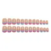 Comércio Exterior Duas Cores Doce e Fofo Francês Manicure Usável Atacado Europeu e Americano Adesivos de Unha Manicure Removível Unhas Usáveis