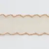 Fita de Renda de Seda Brilhante com Borda de 2,5cm, Fita Ondulada, Fita de Chiffon, Acessórios para Presente DIY, Fita Floral