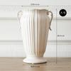 Vaso de cerâmica ornamentos sala de estar ornamentos de flores estilo europeu retro branco sagrado binaural estilo americano luz luxo alto