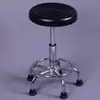 Banco de carpintero con ruedas, especializado para salones de belleza, altura ajustable, taburete de trabajo giratorio con reposapiés, banco redondo grande de cinco patas para barbería