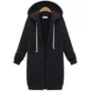 Aliexpress Ebay Amazon Otoño e Invierno 2024 Suéter de Manga Larga con Capucha de Longitud Media para Mujer Chaqueta de Forro Polar
