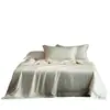 Juego de ropa de cama de cuatro piezas Tencel austriaco Lenzing, 100 hilos, Clase A, color sólido, suave como la seda, fresco y lujoso