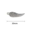 1.3g Transfronterizo DIY Patrón Plata Antigua Alas de Ángel Vintage Aleación Caja de Regalo Accesorios Llavero Pulsera Collar