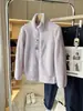 Chaqueta de moda versátil casual con cremallera y cuello alto de polar de manga larga, novedad Otoño 2026 para mujer 470137