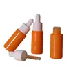 Botella gotero personalizada de aspecto elegante de 10 ml con hombros planos, de colores, para dispensar líquido de esencia, botella de vidrio para aceites esenciales color macarrón