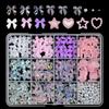 Joyería de uñas de lazo de cinta de venta caliente transfronteriza 12 cajas perla amor resina diy accesorios de uñas al por mayor