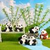 Pequeños adornos creativos de panda para jardinería, decoración DIY, micropaisaje para escritorio de coche.
