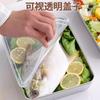 Bandeja de Acero Inoxidable de Grado Alimenticio Personalizada para el Hogar con Tapa Transparente, Caja de Almacenamiento de Alimentos para Refrigerador de Cocina al por Mayor